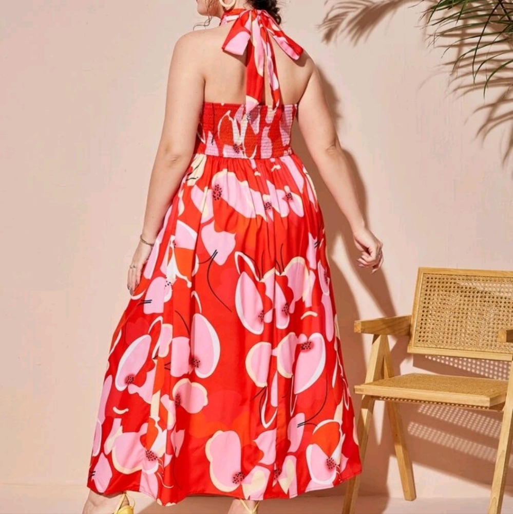 NEW Plus Size Halter Maxi Dress